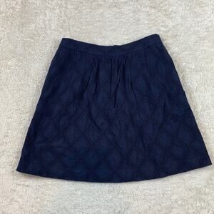Tabitha navy blue eyelet cotton mini skirt, size  2